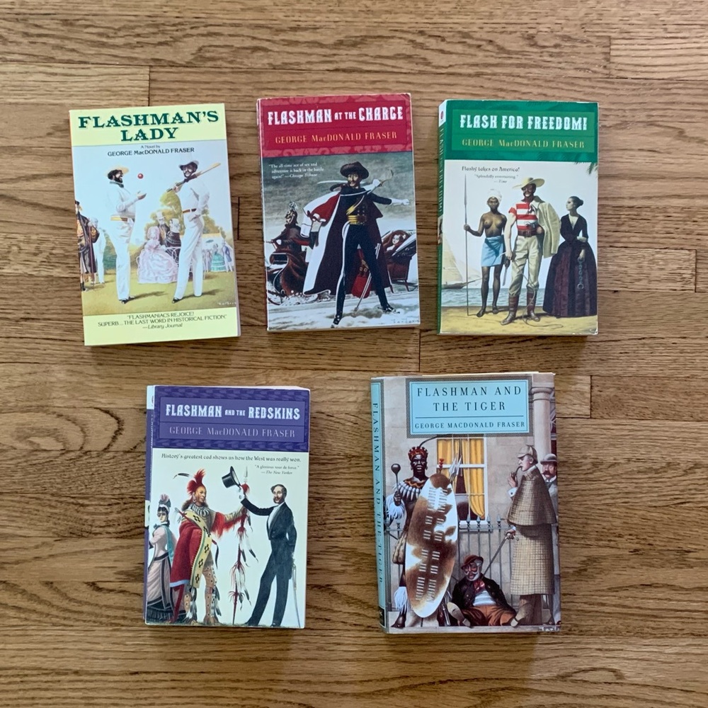 Flashman novels  (set of 5) George MacDonald Fraser